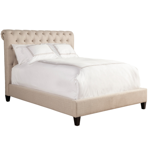 Cameron King Bed in Tufted Downy Natural Fabric