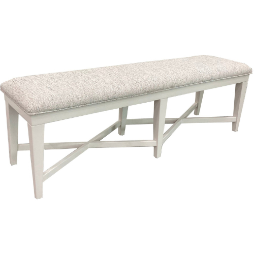 Americana Modern Dining Bench in Cotton Wood  & Neutral Fabric