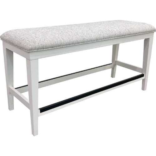 Americana Modern Counter Dining Bench in Cotton Wood  & Neutral Fabric