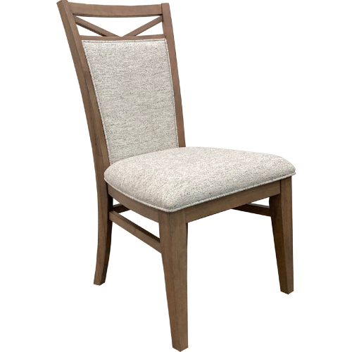 Americana Modern Dining Chair in Weathered Wood & Fabric (Set of 2)