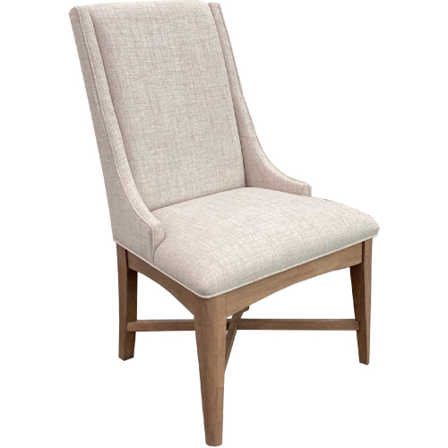 Americana Modern Host Dining Chair in Wood & Neutral Fabric (Set of 2)