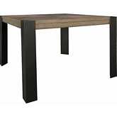 Cedar Fork 54" Sq Counter Dining Table in Smoked Arabica Brown Wood