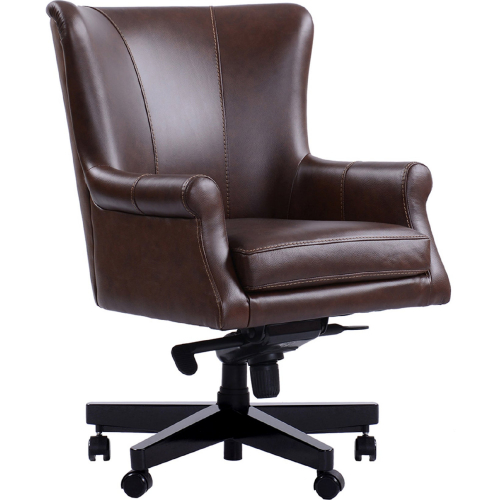 DC129 Office Chair in Verona Brown Top Grain Leather & Match