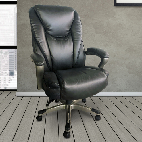 DC310 Executive Office Chair in Grey Bonded Leather