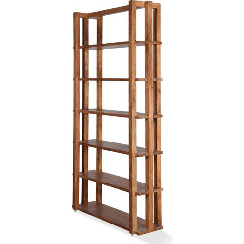 Crossings Downtown 6 Shelf Bookcase in Amber Solid Mango Wood