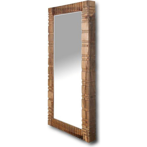 Crossings Downtown Floor Mirror in Amber Solid Mango Wood