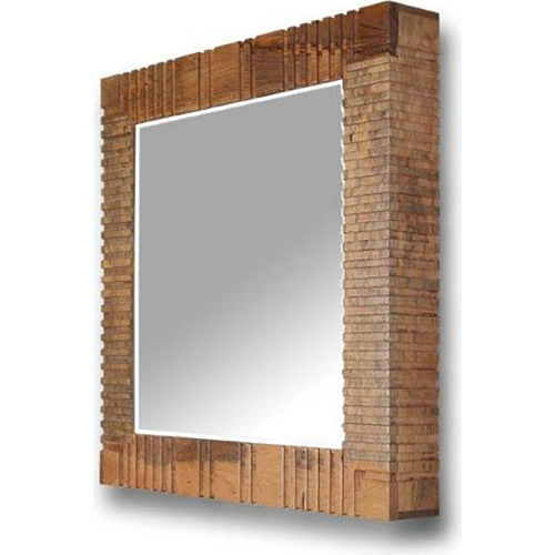 Crossings Downtown Wall Mirror in Amber Solid Mango Wood