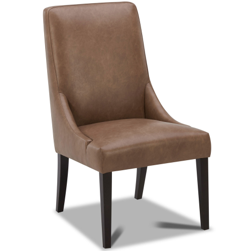 Sierra Dining Chair in Copley Brown Leatherette & Wood (Set of 2)