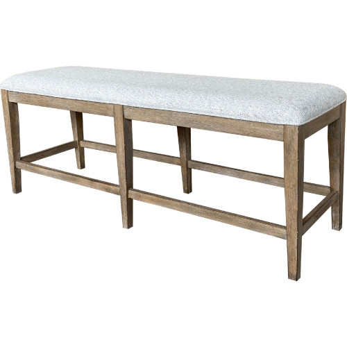 Sundance 60" Counter Dining Bench in Sandstone Wood & Neutral Fabric