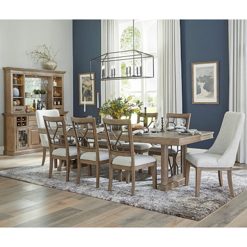 Sundance 86" Extention Dining Table in Sandstone Finish Wood