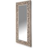 Crossings Eden Floor Mirror in Washed & Carved Mango Wood