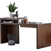 Elevation 66" Writing Desk in Warm Elm Finish Wood