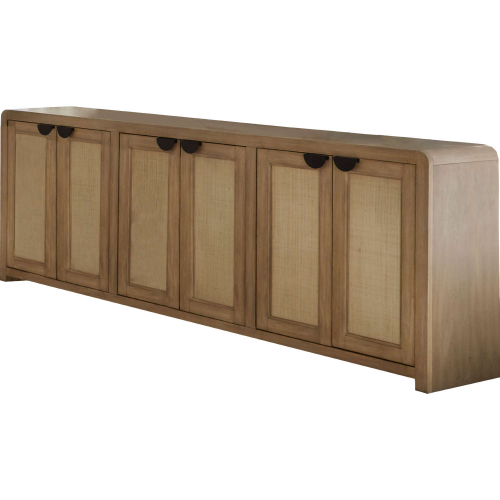 Escape 90" Console Table w/ Reversible Panel Doors in Glazed Natural Oak