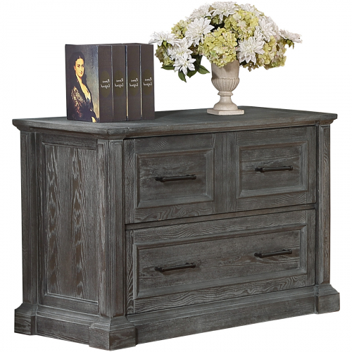 Gramercy Park Lateral File Cabinet in Vintage Burnished Smoke Grey