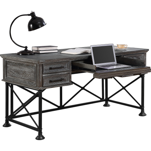 Gramercy Park 60" Writing Desk in Vintage Burnished Smoke Grey