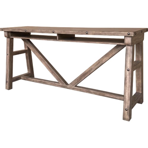 Lodge Console Table in Siltstone Finish Wood