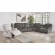 Alpine 6 Piece Power Zero Gravity Sectional Sofa in Airy Midnight Grey Fabric