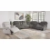 Alpine 6 Piece Power Zero Gravity Sectional Sofa in Airy Midnight Grey Fabric