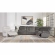 Alpine 6 Piece Power Zero Gravity Sectional Sofa in Airy Midnight Grey Fabric