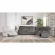Alpine 6 Piece Power Zero Gravity Sectional Sofa in Airy Midnight Grey Fabric