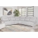 Alpine 6 Piece Power Zero Gravity Sectional Sofa in Airy Snow White Fabric