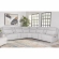 Alpine 7 Piece Power Zero Gravity Sectional Sofa in Airy Snow White Fabric