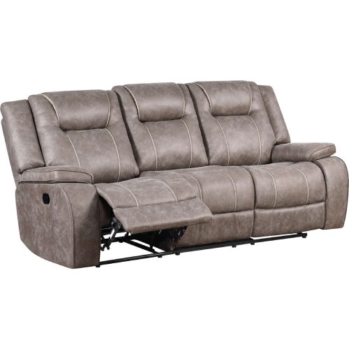 Blake Manual Reclining Sofa in Desert Taupe Microfiber Fabric