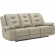 Caldwell Power Reclining Sofa Loveseat and Recliner in Fog Grey Performance Microfiber Fabric