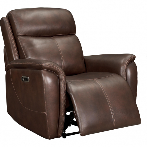 Cascade Power Recliner in Auburn Brown Leather