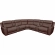 Calgary 7 Piece Power Reclining Sectional Sofa in Autumn Umber Brown Top Grain Leather