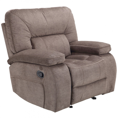 Chapman Manual Glider Recliner in Kona Light Brown Fabric