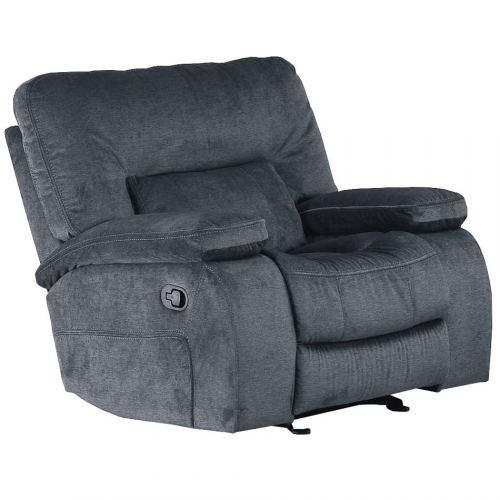 Chapman Manual Glider Recliner in Polo Blue Fabric