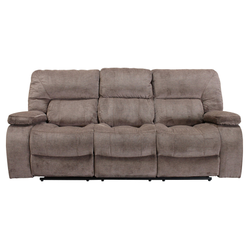 Chapman Manual Triple Reclining Sofa in Kona Light Brown Fabric