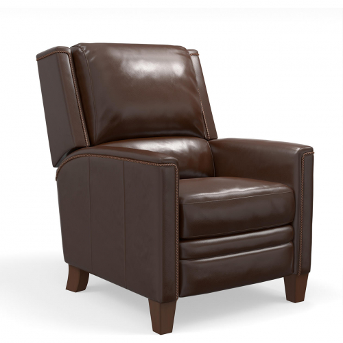 Connor Manual Recliner in Espresso Brown Top Grain Leather