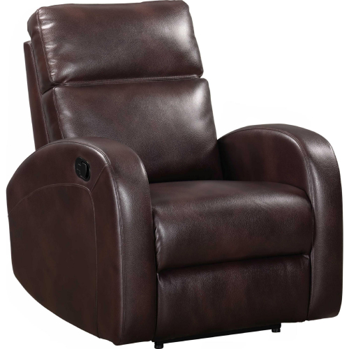 Devin Manual Recliner in Pebble Dark Brown Leatherette