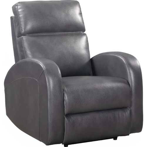 Devin Power Recliner in Pebble Grey Leatherette