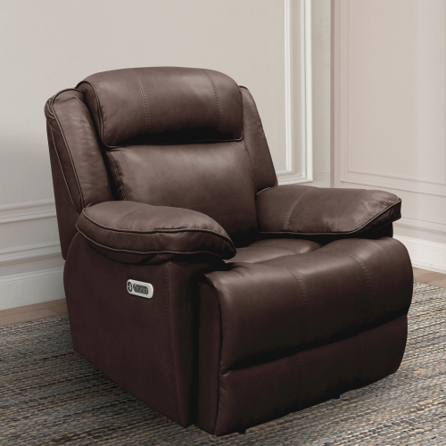 Eclipse Power Recliner in Brown Top Grain Leather