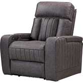 Equinox Power Recliner in Mercury Dark Grey Fabric