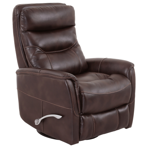 Gemini Manual Swivel Glider Recliner in Truffle Leatherette