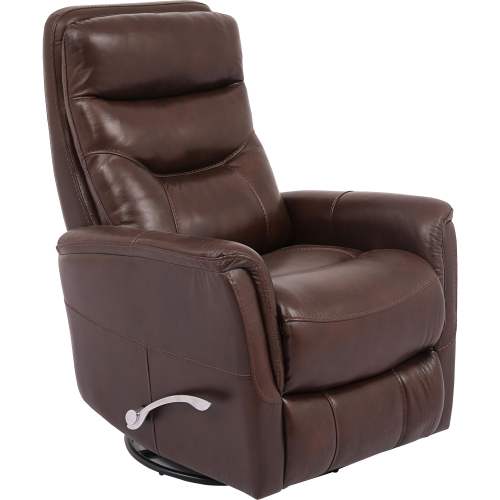 Gemini Manual Swivel Glider Recliner in Robust Top Grain Leather