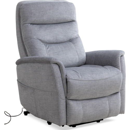 Gemini Power Lift Recliner w/ Articulating Headrest in Capri Silver Fabric