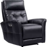 Gershwin Powered By Freemotion Zero Gravity Power Recliner in Black Top Grain Leather