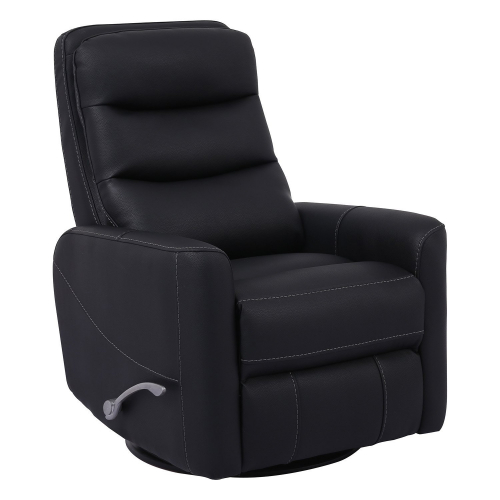 Hercules Manual Swivel Glider Recliner in Black Leatherette