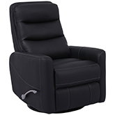 Hercules Manual Swivel Glider Recliner in Black Leatherette