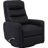 Hercules Manual Swivel Glider Recliner in Black Leatherette (Set of 2)