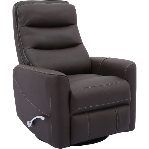 Hercules Manual Swivel Glider Recliner in Chocolate Brown Leatherette