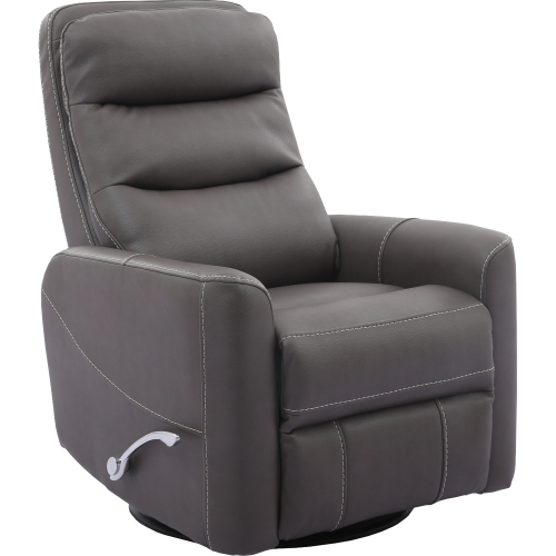 Hercules Manual Swivel Glider Recliner in Haze Grey Leatherette