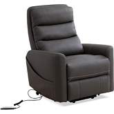 Hercules Power Lift Recliner w/ Articulating Headrest in Haze Leatherette