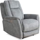 Linus Power Zero Gravity Recliner in Hudson Grey Fabric