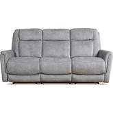 Linus Power Zero Gravity Sofa in Hudson Grey Fabric